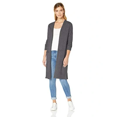 Afbeelding van Amazon Essentials Women&#039;s Lichtgewicht lang vest (verkrijgbaar in grote maten), Houtskoolzwart, XL