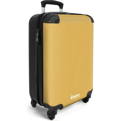 Afbeelding van NoBoringSuitcases.com® Gele reiskoffer Koffer geel 55x35x25