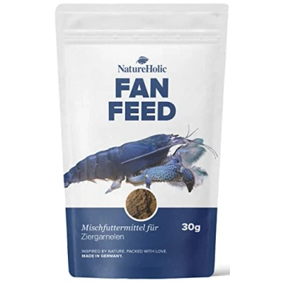 Afbeelding van NatureHolic Fanfeed I Waaiergarnalenvoer Stofvoer speciaal voor waaiergarnalen hoog vetgehalte 11% Eiwitten uit ongewervelden, microoganismen en algen 30g