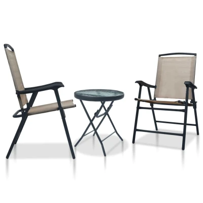 Afbeelding van 3 delige Bistroset staal taupe