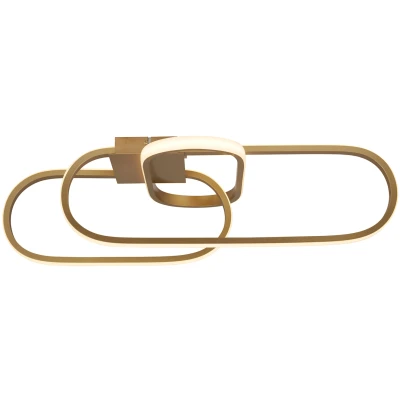 Afbeelding van Searchlight Strakke gouden plafondlamp Clip 61774GO
