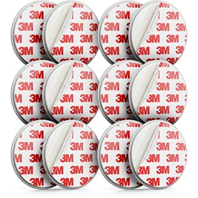 Afbeelding van deleyCON 6x Magnetische Bevestiging voor Rookmelders Houder Brandmelders Zelfklevende Zelfklevend Oppervlak Diameter 65mm