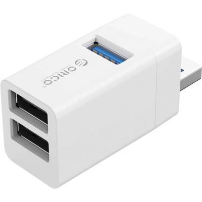 Afbeelding van ORICO Mini USB hub met 3 A poorten 5Gbps Plug and Play Wit