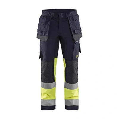 Afbeelding van Blaklader Multinorm werkbroek Inherent met stretch 1487 1512 Marine/High Vis Geel