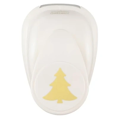 Afbeelding van Vaessen creatieve papierpons, maat M, dennenboom, voor doe het zelf projecten, scrapbooking, kaarten en meer