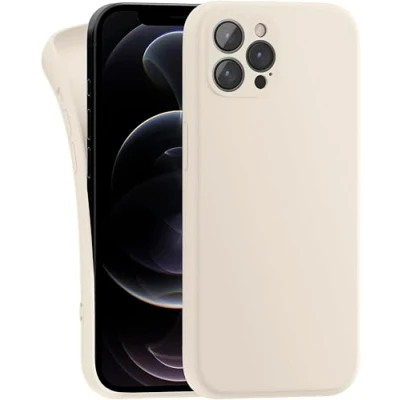 Afbeelding van MyGadget Silicone Sleeve Compatibel met Apple iPhone 12 Pro Max Duurzame Beschermende TPU Case Slim Rugdekking Krasbestendige Cel Telefoonhoes Mat Beige