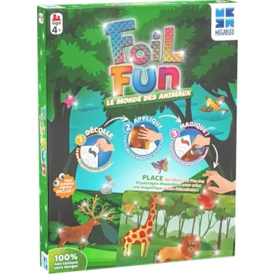 Afbeelding van Megableu Foil Fun het dierenrijk vrije tijd voor kinderen, creatieve en speelse activiteit, vanaf 4 jaar, 678345