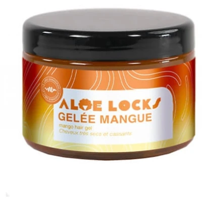 Afbeelding van Aloe Locks Fixing Mango Gelée Shape &amp; Style Your Locks, Braids Curls Ultra Nourishing Care Softens Hair Fibre For Dry Made in France 300ml