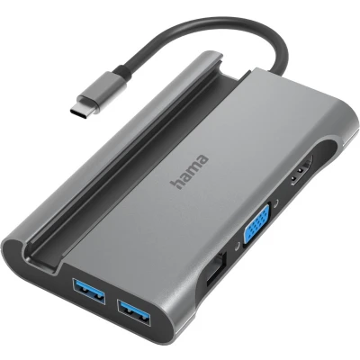 Afbeelding van Hama Usb C Hub Multiport 7 Poorts 3X A Vga Hdmi Lan/Ethernet