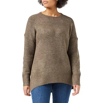 Afbeelding van ONLY Onlnanjing LS KNT NOOS Trui, Dames, Maat: Large, Major brown