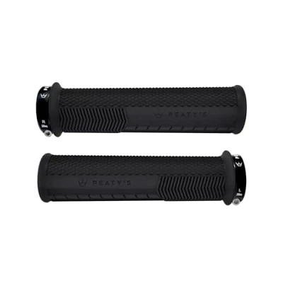 Afbeelding van Peaty&#039;s Monarch Grips Zwart/Knurl/Dik Race Control, Duurzame, Ergonomische Vingerstangen, Comfort Duimpad, de hele dag rijden, Alle weersomstandigheden &amp; terrein, MTB Enduro Downhill Ebike