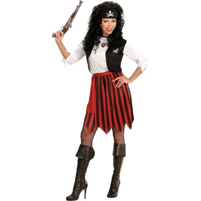 Afbeelding van Widmann Piraat &amp; Viking Kostuum Pirate Pemm Vrouw Rood Large Carnavalskleding Verkleedkleding