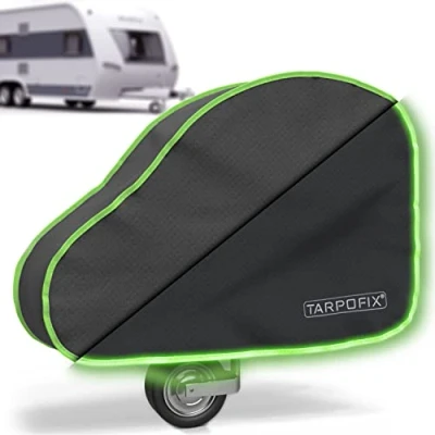 Afbeelding van Tarpofix® Disselafdekking voor caravan, afdekking trekhaak met dubbele kliksluiting, disselkap, aanhanger, waterdicht, universele aanhangerdissel, disselbescherming personenauto&#039;s