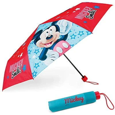 Afbeelding van Windproof Mickey Mouse paraplu voor Kinderen BONNYCO Opvouwbare met Tas, Rugzak of Reistas Compacte Stevige Structuur Mini Jongens Geschenk