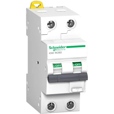 Afbeelding van Schneider Electric Acti9 IC60 RCBO 2P 10A 30mA Aardlekautomaat A9D17210
