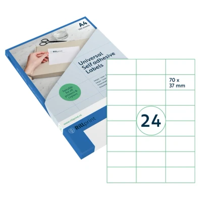 Afbeelding van Etiket Rillprint 70x37mm mat transparant 600 etiketten