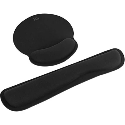 Afbeelding van mafiti muismat polssteun, &amp; toetsenbord polssteunset, ergonomische voor en muis met traagschuim, antislip, duurzaam computer /laptop kantoorwerkzaamheden