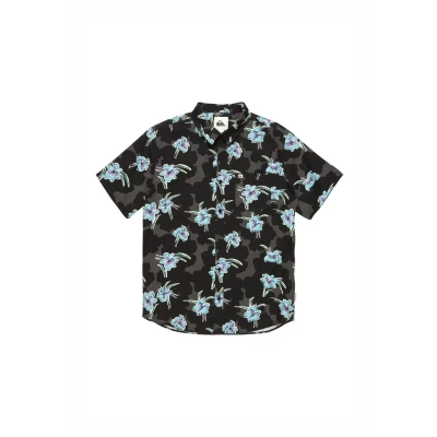 Afbeelding van Quiksilver Apero MIT Kurzen ÄRMELN Overhemd, Heren, Maat: Medium, Black