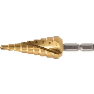Afbeelding van KS Tools, Boorbitje, 1/4&quot; HSS TiN Stapelboor (tot 20 millimeter)
