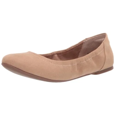 Afbeelding van Amazon Essentials Dames Belice Slip On Ballet Flat, Tan Microsuede, 7