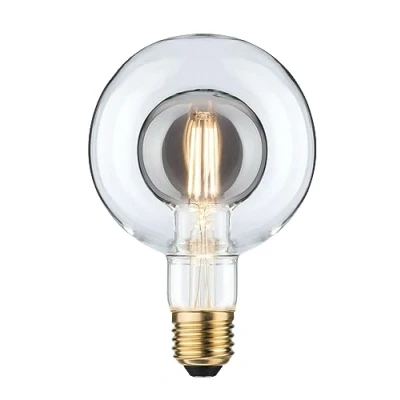 Afbeelding van Paulmann 28766 LED lamp Inner Shape G95 globe 4W dimbaar verlichtingsmiddel rookglas efficiënt licht warmwit 2700 K E27