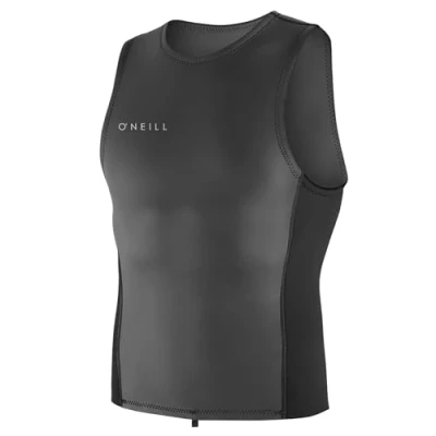 Afbeelding van O&#039;;Neill Reactor Ii 2MM neopreen Wetsuit Vest Top Black UV Zon Protection en SPF Properties Hidden Key Pocket