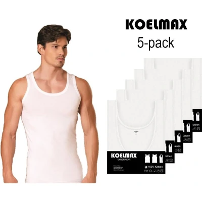 Afbeelding van Heren onderhemd Wit 5 Pack Maat L