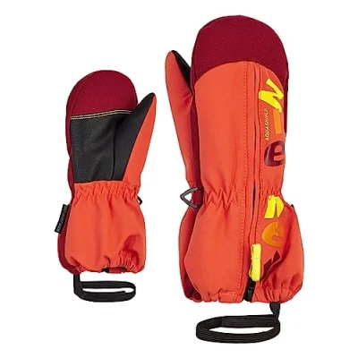 Afbeelding van Ziener Baby LANGELO Skihandschoenen/wintersport waterdicht, ademend, burnt oranje, 80 cm