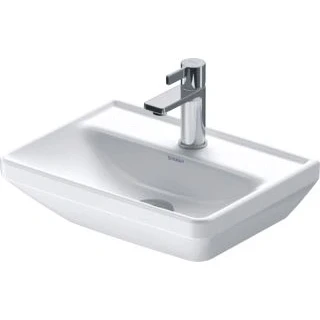 Afbeelding van Duravit D Neo Fonteinbak 45x33.5x13cm 1 kraangat rechthoek Keramiek Wit