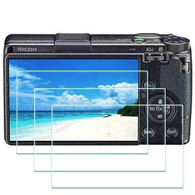 Afbeelding van GR III schermbeschermer voor Ricoh digitale camera, ULBTER 0,3 mm ultra helder 9H hardheid gehard glas flim rand tot bescherming, anti schraap vingerafdruk bel water [3
