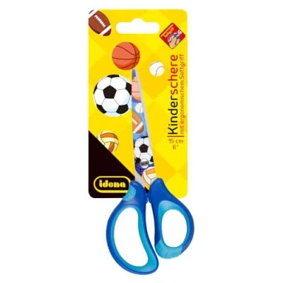 Afbeelding van Idena 14028 Zachte schaar met bolletjesmotief, blauw, 1 st.