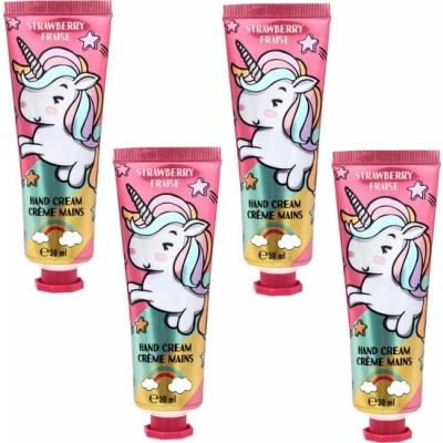 Afbeelding van Unicorn Handcrème Set 4x 30 ml Aardbei Hydratatie