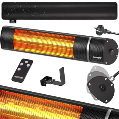 Afbeelding van Monzana Infraroodstraler 2000W 3 Standen/Afstandsbediening Zwart