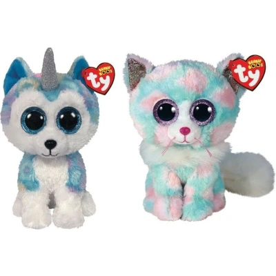 Afbeelding van Ty Knuffel Beanie Buddy Helena Husky &amp; Opal Cat