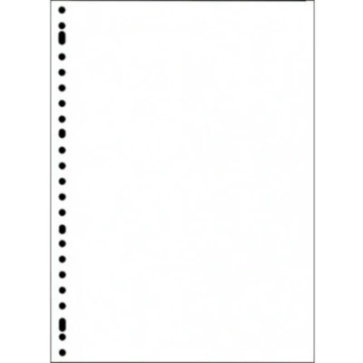 Afbeelding van ringbandpapier blanco 23 rings A4 wit 100 stuks
