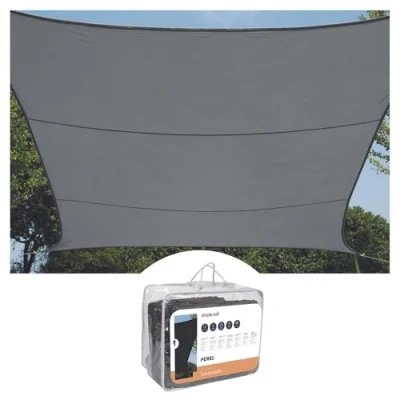 Afbeelding van Schaduwdoek Perel (Vierkant, Waterdoorlatend, 3.6 x meter, Antraciet)