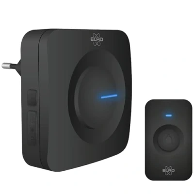 Afbeelding van Plug in deurbel ELRO (Draadloos, 300 meter, 110 dB, Ledindicator, Zwart)
