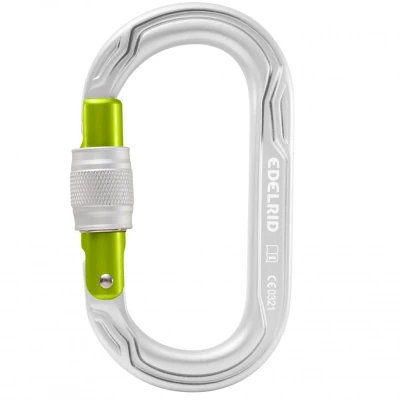 Afbeelding van Oval Power 2500 Screw II zeer lichte ovale karabiner voor katrol grijs