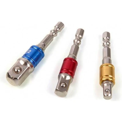Afbeelding van HBM Professionele 3 Delige Bit Dop Adapterset met HEX Aansluiting