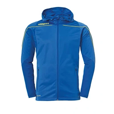 Afbeelding van Uhlsport Stream 22 Trainingsjas Met Capuchon Kind Azuur Blauw Limoen Geel Maat 140