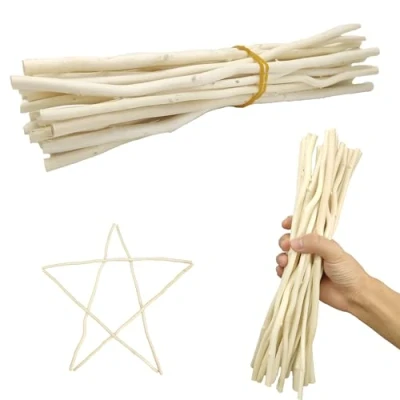 Afbeelding van ZAHD 25 stuks houten takken, rustieke stokjes om te knutselen, stokken, doe het zelf handwerk, sticks, natuurlijke wooncultuur,