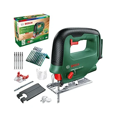 Afbeelding van Bosch accudecoupeerzaag UniversalSaw 18V 100 (zonder accu, 18 Volt System, inclusief 15 delige decoupeerzaagbladenset, in kartonnen doos) Amazon Edition