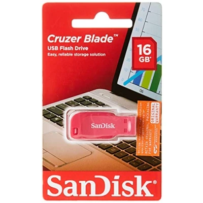 Afbeelding van SanDisk SDCZ50C 016G B35PE 16 GB Cruzer Blade USB Flash Drive Electric Pink