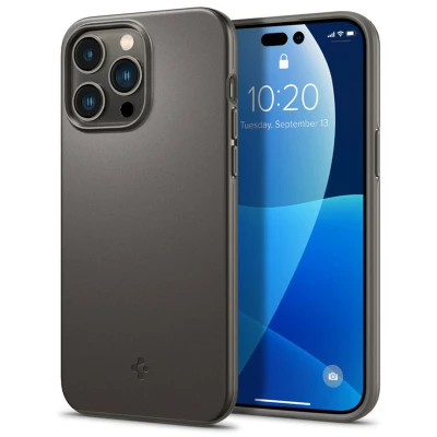 Afbeelding van Apple iPhone 14 Pro Max Hoesje Kunststof Spigen Hardcase/Backcover Grijs Telefoonhoesje
