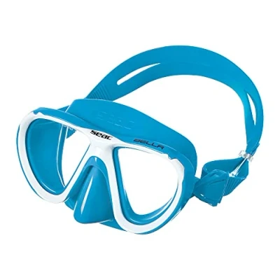 Afbeelding van Seac Bella Zachte Snorkel en Zwemmasker voor Kinderen, Gekleurde of Doorzichtige Silicone, Dubbele Lens