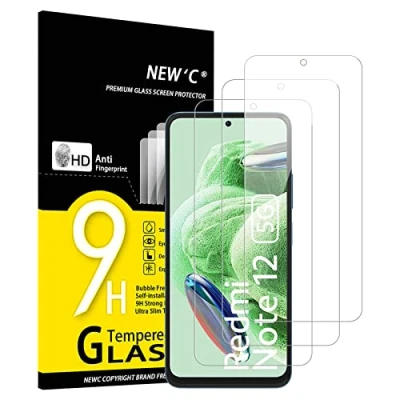 Afbeelding van NEW&#039;C 3 Stuks, Screen Protector voor Xiaomi Redmi Note 12 5G /4G, Gehard Glass Schermbeschermer Film 0.33 mm ultra transparant, resistent