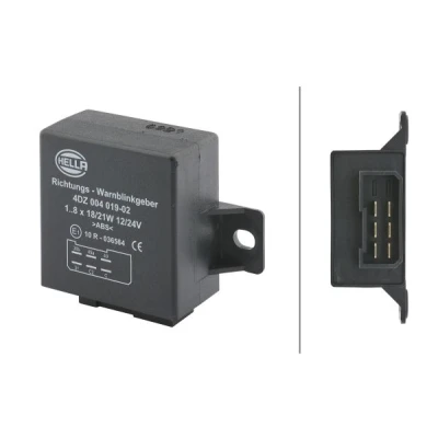 Afbeelding van HELLA VALUEFIT Knipperlichtautomaat, pinkdoos 12V / 24V 6 polig Opbouw Elektrisch Met houder 4DZ 004 019 021