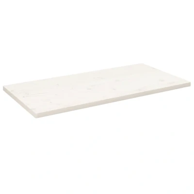 Afbeelding van Tafelblad rechthoekig 100x50x2,5 cm massief grenenhout wit