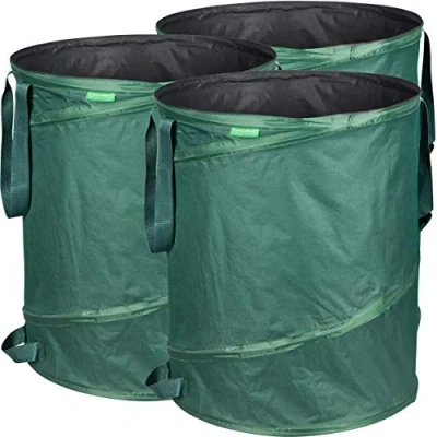 Afbeelding van GardenMate 3 x pop up tuinzak 160 l zelfstaand gemaakt van robuust polyester Oxford 600D stof