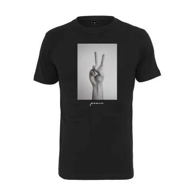 Afbeelding van Mister Tee Peace SIGN Tshirt print, Heren, Maat: XS, Black